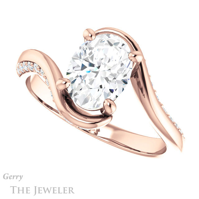 Oval Shaped Forever One Moissanite Engagement Ring #GTJ1125-oval-fo-r 5 Oval Shaped Forever One Moissanite Engagement Ring #GTJ1125-oval-fo-r