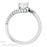 Oval Shaped Forever One Moissanite Engagement Ring #GTJ1125-oval-fo-w 2 Oval Shaped Forever One Moissanite Engagement Ring #GTJ1125-oval-fo-w