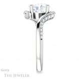 Oval Shaped Forever One Moissanite Engagement Ring #GTJ1125-oval-fo-w 3 Oval Shaped Forever One Moissanite Engagement Ring #GTJ1125-oval-fo-w