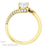 Oval Shaped Forever One Moissanite Engagement Ring #GTJ1125-oval-fo-y