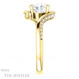 Oval Shaped Forever One Moissanite Engagement Ring #GTJ1125-oval-fo-y