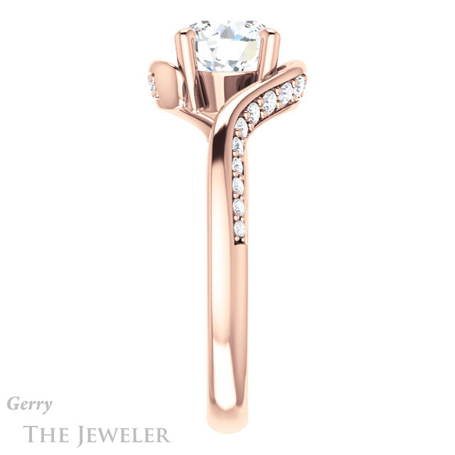 Round Cut Forever One Moissanite Engagement Ring #GTJ1125-round-fo-r 3 Round Cut Forever One Moissanite Engagement Ring #GTJ1125-round-fo-r