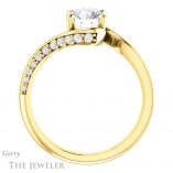 Round Cut Forever One Moissanite Engagement Ring #GTJ1125-round-fo-y 2 Round Cut Forever One Moissanite Engagement Ring #GTJ1125-round-fo-y