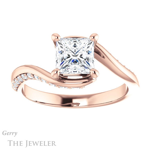 Princess Cut Forever One Moissanite Engagement Ring #GTJ1125-square-fo-r 1 Princess Cut Forever One Moissanite Engagement Ring #GTJ1125-square-fo-r