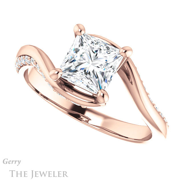 Princess Cut Forever One Moissanite Engagement Ring #GTJ1125-square-fo-r 5 Princess Cut Forever One Moissanite Engagement Ring #GTJ1125-square-fo-r