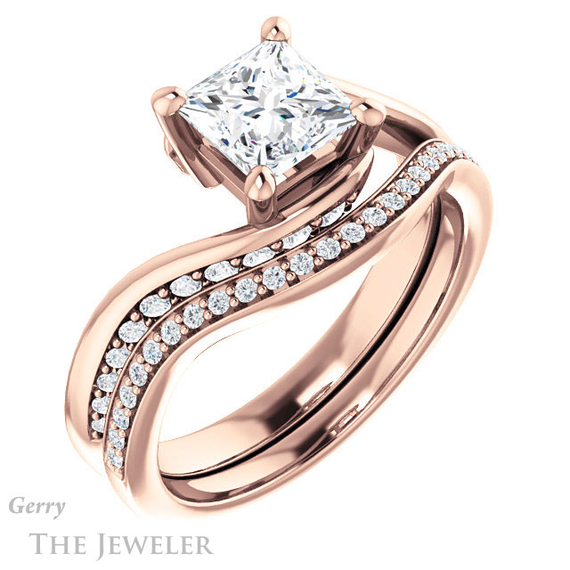 Princess Cut Forever One Moissanite Engagement Ring #GTJ1125-square-fo-r 6 Princess Cut Forever One Moissanite Engagement Ring #GTJ1125-square-fo-r