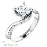 Princess Cut Forever One Moissanite Engagement Ring #GTJ1125-square-fo-w 4 Princess Cut Forever One Moissanite Engagement Ring #GTJ1125-square-fo-w