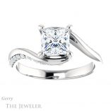 Princess Cut Forever One Moissanite Engagement Ring #GTJ1125-square-fo-w 1 Princess Cut Forever One Moissanite Engagement Ring #GTJ1125-square-fo-w