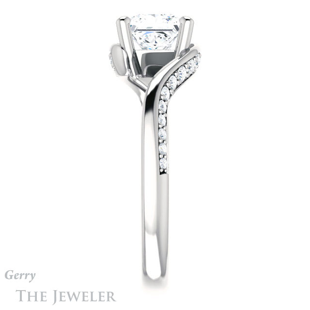Princess Cut Forever One Moissanite Engagement Ring #GTJ1125-square-fo-w 3 Princess Cut Forever One Moissanite Engagement Ring #GTJ1125-square-fo-w