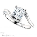 Princess Cut Forever One Moissanite Engagement Ring #GTJ1125-square-fo-w 5 Princess Cut Forever One Moissanite Engagement Ring #GTJ1125-square-fo-w