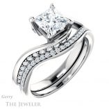 Princess Cut Forever One Moissanite Engagement Ring #GTJ1125-square-fo-w 6 Princess Cut Forever One Moissanite Engagement Ring #GTJ1125-square-fo-w
