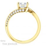 Princess Cut Forever One Moissanite Engagement Ring #GTJ1125-square-fo-y