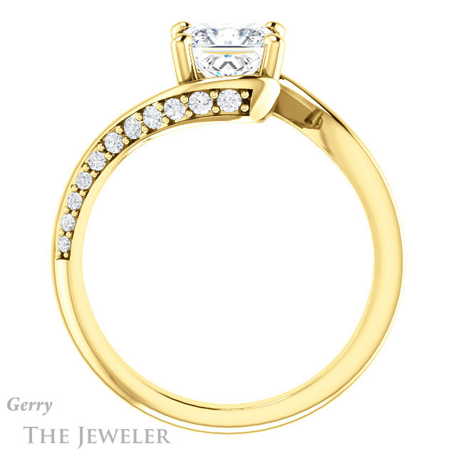 Princess Cut Forever One Moissanite Engagement Ring #GTJ1125-square-fo-y