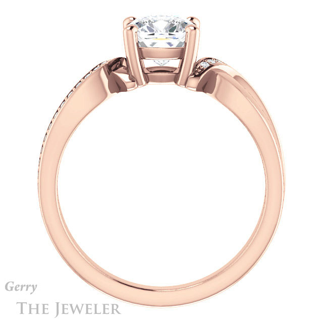Cushion Cut Forever One Moissanite Engagement Ring #GTJ1126-cushion-fo-r