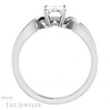 Emerald Cut Forever One Moissanite Engagement Ring #GTJ1126-emerald-fb-w 2 Emerald Cut Forever Brilliant Moissanite Engagement Ring #GTJ1126-emerald-fb-w