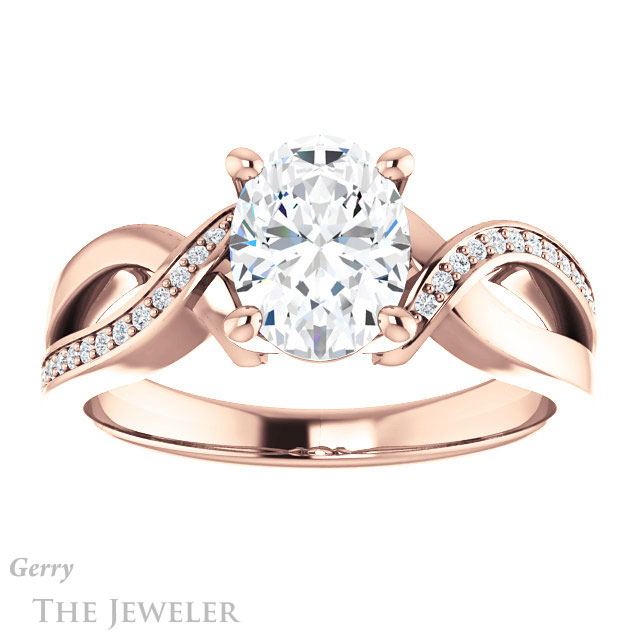 Oval Shaped Forever One Moissanite Engagement Ring #GTJ1126-oval-fo-r 1 Oval Shaped Forever One Moissanite Engagement Ring #GTJ1126-oval-fo-r