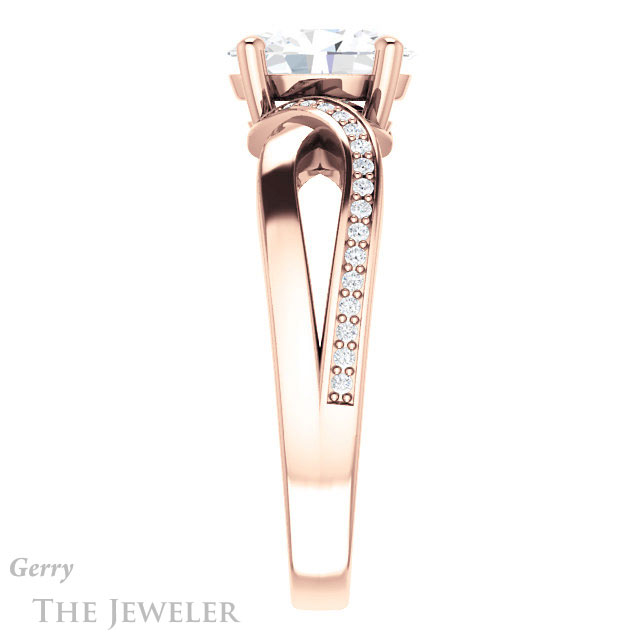 Oval Shaped Forever One Moissanite Engagement Ring #GTJ1126-oval-fo-r 3 Oval Shaped Forever One Moissanite Engagement Ring #GTJ1126-oval-fo-r