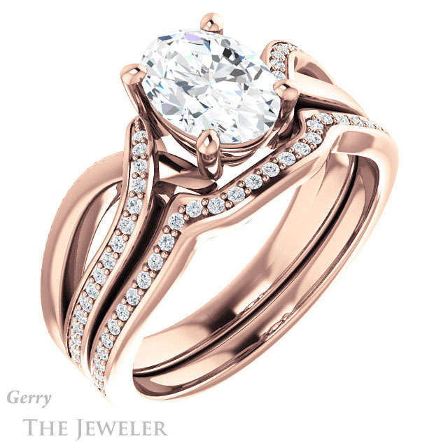 Oval Shaped Forever One Moissanite Engagement Ring #GTJ1126-oval-fo-r 6 Oval Shaped Forever One Moissanite Engagement Ring #GTJ1126-oval-fo-r