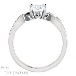 Oval Shaped Forever One Moissanite Engagement Ring #GTJ1126-oval-fo-w 2 Oval Shaped Forever One Moissanite Engagement Ring #GTJ1126-oval-fo-w