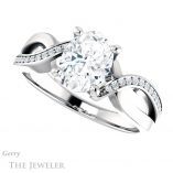 Oval Shaped Forever One Moissanite Engagement Ring #GTJ1126-oval-fo-w 5 Oval Shaped Forever One Moissanite Engagement Ring #GTJ1126-oval-fo-w