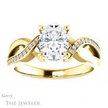 Oval Shaped Forever One Moissanite Engagement Ring #GTJ1126-oval-fo-y 1 Oval Shaped Forever One Moissanite Engagement Ring #GTJ1126-oval-fo-y