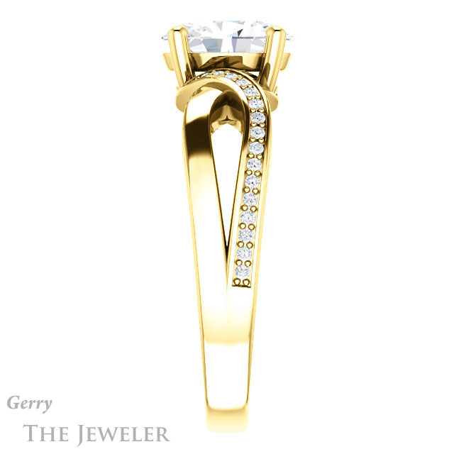 Oval Shaped Forever One Moissanite Engagement Ring #GTJ1126-oval-fo-y 3 Oval Shaped Forever One Moissanite Engagement Ring #GTJ1126-oval-fo-y