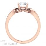 Round Cut Forever One Moissanite Engagement Ring #GTJ1126-round-fo-r