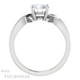 Round Cut Forever One Moissanite Engagement Ring #GTJ1126-round-fo-w 2 Round Cut Forever One Moissanite Engagement Ring #GTJ1126-round-fo-w