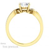Round Cut Forever One Moissanite Engagement Ring #GTJ1126-round-fo-y 2 Round Cut Forever One Moissanite Engagement Ring #GTJ1126-round-fo-y