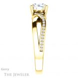 Round Cut Forever One Moissanite Engagement Ring #GTJ1126-round-fo-y 3 Round Cut Forever One Moissanite Engagement Ring #GTJ1126-round-fo-y