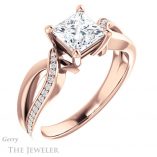 Princess Cut Forever One Moissanite Engagement Ring #GTJ1126-square-fo-r