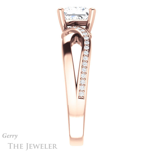 Princess Cut Forever One Moissanite Engagement Ring #GTJ1126-square-fo-r