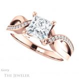 Princess Cut Forever One Moissanite Engagement Ring #GTJ1126-square-fo-r