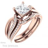 Princess Cut Forever One Moissanite Engagement Ring #GTJ1126-square-fo-r