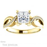 Princess Cut Forever One Moissanite Engagement Ring #GTJ1126-square-fo-y 1 Princess Cut Forever One Moissanite Engagement Ring #GTJ1126-square-fo-y