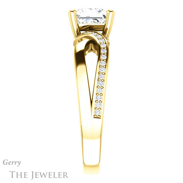 Princess Cut Forever One Moissanite Engagement Ring #GTJ1126-square-fo-y 3 Princess Cut Forever One Moissanite Engagement Ring #GTJ1126-square-fo-y