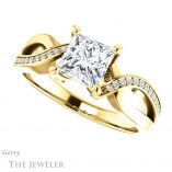 Princess Cut Forever One Moissanite Engagement Ring #GTJ1126-square-fo-y 5 Princess Cut Forever One Moissanite Engagement Ring #GTJ1126-square-fo-y