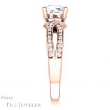 Cushion Cut Forever One Moissanite Engagement Ring #GTJ1127-cushion-fo-r