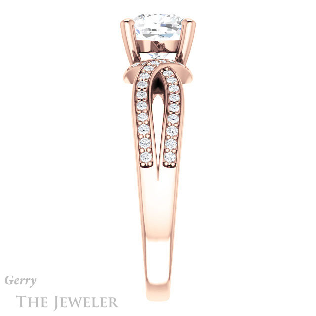Cushion Cut Forever One Moissanite Engagement Ring #GTJ1127-cushion-fo-r