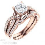 Cushion Cut Forever One Moissanite Engagement Ring #GTJ1127-cushion-fo-r