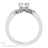 Cushion Cut Forever One Moissanite Engagement Ring #GTJ1127-cushion-fo-w