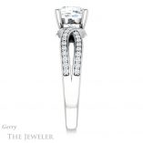 Cushion Cut Forever One Moissanite Engagement Ring #GTJ1127-cushion-fo-w