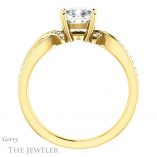 Cushion Cut Forever One Moissanite Engagement Ring #GTJ1127-cushion-fo-y 2 Cushion Cut Forever One Moissanite Engagement Ring #GTJ1127-cushion-fo-y
