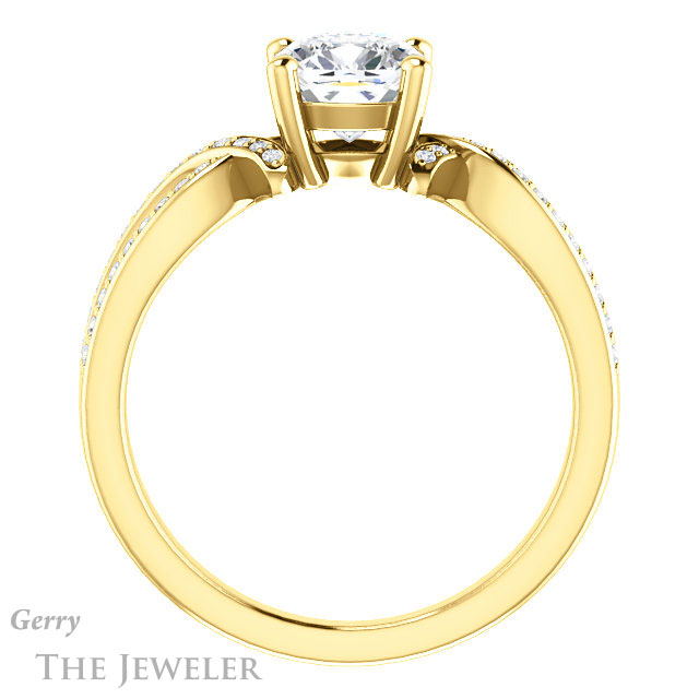 Cushion Cut Forever One Moissanite Engagement Ring #GTJ1127-cushion-fo-y 2 Cushion Cut Forever One Moissanite Engagement Ring #GTJ1127-cushion-fo-y
