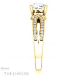 Cushion Cut Forever One Moissanite Engagement Ring #GTJ1127-cushion-fo-y 3 Cushion Cut Forever One Moissanite Engagement Ring #GTJ1127-cushion-fo-y