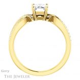 Emerald Cut Forever One Moissanite Engagement Ring #GTJ1127-emerald-fb-y 2 Emerald Cut Forever Brilliant Moissanite Engagement Ring #GTJ1127-emerald-fb-y