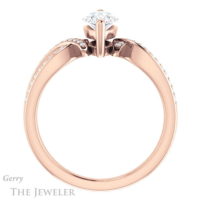 Marquise Cut Forever Brilliant Moissanite Engagement Ring #GTJ1127-marquise-fb-r