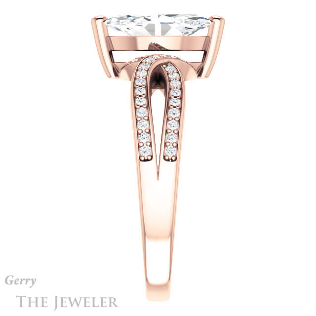 Marquise Cut Forever One Moissanite Engagement Ring #GTJ1127-marquise-fb-r 3 Marquise Cut Forever Brilliant Moissanite Engagement Ring #GTJ1127-marquise-fb-r