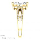 Marquise Cut Forever Brilliant Moissanite Engagement Ring #GTJ1127-marquise-fb-y