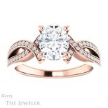 Oval Shaped Forever One Moissanite Engagement Ring #GTJ1127-oval-fo-r